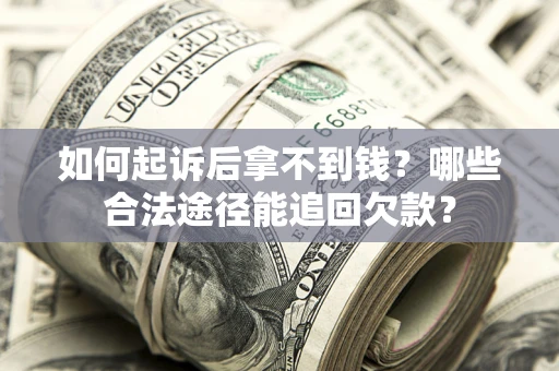 武汉如何起诉后拿不到钱？哪些合法途径能追回欠款？