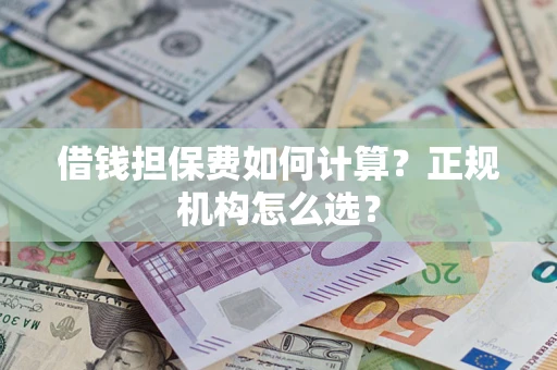 武汉借钱担保费如何计算？正规机构怎么选？