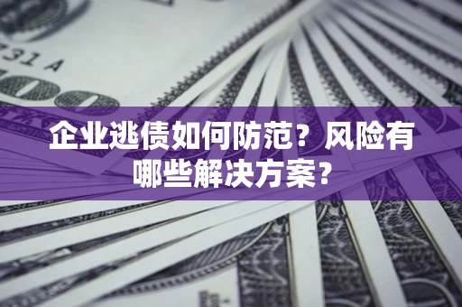 武汉企业逃债如何防范？风险有哪些解决方案？