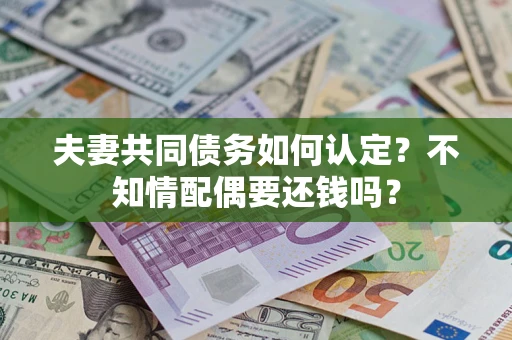 武汉夫妻共同债务如何认定？不知情配偶要还钱吗？