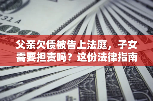 武汉父亲欠债被告上法庭，子女需要担责吗？这份法律指南必须看完