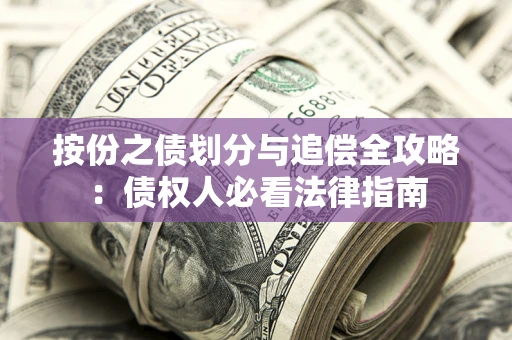 武汉按份之债划分与追偿全攻略：债权人必看法律指南