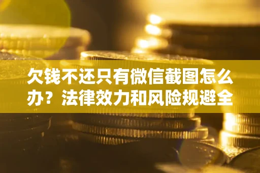 武汉欠钱不还只有微信截图怎么办？法律效力和风险规避全解析