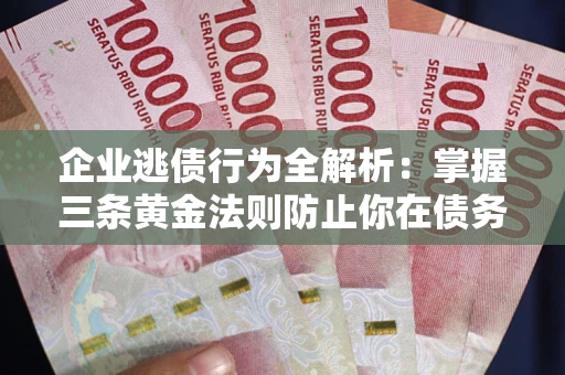 武汉企业逃债行为全解析：掌握三条黄金法则防止你在债务乱局中“踩雷”