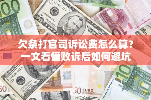武汉欠条打官司诉讼费怎么算？一文看懂败诉后如何避坑
