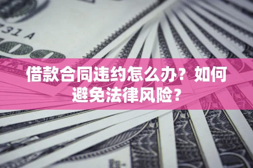 武汉借款合同违约怎么办？如何避免法律风险？