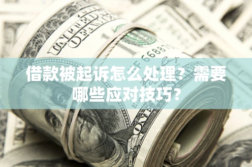 武汉借款被起诉怎么处理？需要哪些应对技巧？